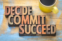 Decide, Commit, Succeed Word Abstract