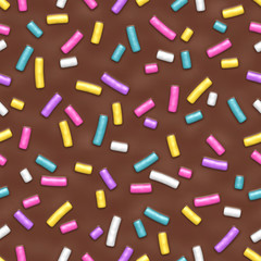 Wall Mural - Seamless pattern with many decorative sprinkles