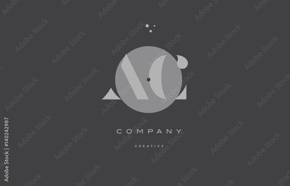 ac a c grey modern alphabet company letter logo icon Stock Vector ...