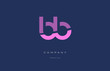 bb b b  pink blue alphabet letter logo icon