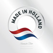 Made in Holland transparent logo icon silver background