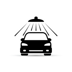 Poster - Car wash icon on white background. Vector illustration.
