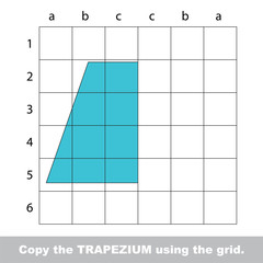 Educational kid game to finish the image using grid sells.