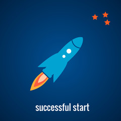 Wall Mural - Rocket launch background