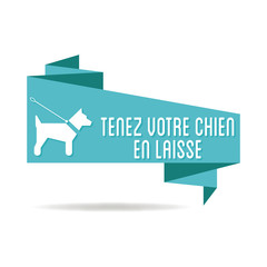 Canvas Print - Logo chien en laisse.