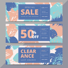 creative abstract social media web banners for website header or newsletter ad. email promotion or s