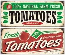 Tomatoes Vintage Promotional Sign Design
