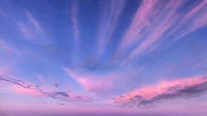 Sky with beautiful clouds at sunrise