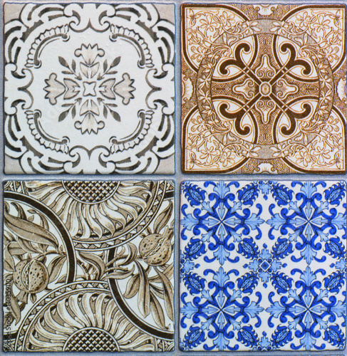 Naklejka dekoracyjna Tile, vintage weathered pattern