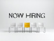 Empty chairs hiring concept