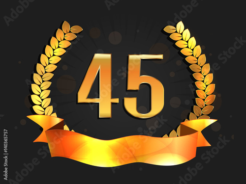 Photographie Forty five years anniversary celebration logotype