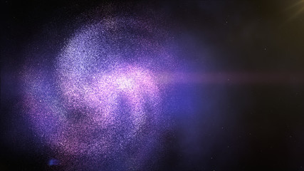 Wall Mural - twisted spiral galaxy in space. stars cosmos black hole