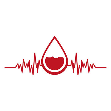 blood donation campaign emblem vector illustration design