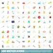 © ylivdesign - 100 metier icons set, cartoon style
