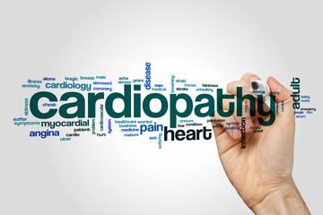 Wall Mural - Cardiopathy word cloud