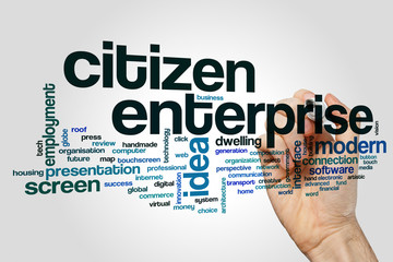 Sticker - Citizen enterprise word cloud