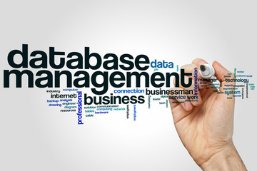 Canvas Print - Database management word cloud