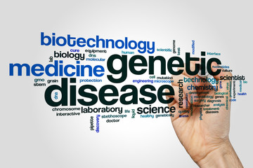 Canvas Print - Genetic disease word cloud