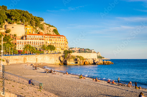 Fotografie, Obraz Coastline in Nice, Cote d'Azur, French Riviera, France