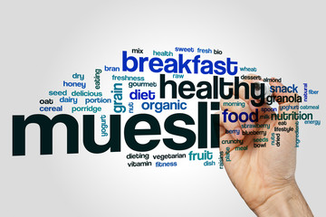 Wall Mural - Muesli word cloud