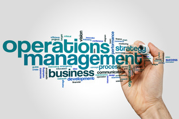 Wall Mural - operations management word cloud