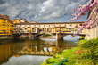 Ponte Vecchio in Florence at spring, Italy