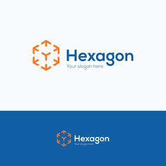 Wall Mural - Hexagon company logo