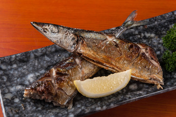 Canvas Print - Grilled saury