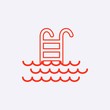 © vectori1 - Pool isolated minimal single flat linear icon Ladder line vector icon for websites and mobile minimalistic flat design