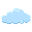 Vector Single Blue Cloud Icon
