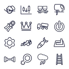 Poster - Set of 16 power outline icons