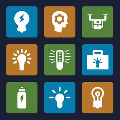 Poster - Set of 9 innovation filled icons