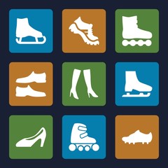 Poster - Set of 9 boot filled icons