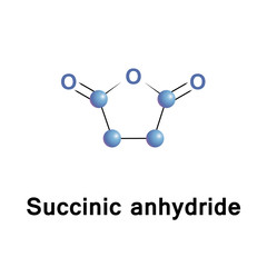 Canvas Print - Succinic anhydride, is an organic compound with the molecular formula C4H4O3. This colorless solid is the acid anhydride of succinic acid.