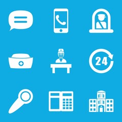 Poster - Set of 9 service filled icons