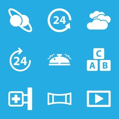 Poster - Set of 9 glossy filled icons