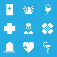Poster - Set of 9 emergency filled icons