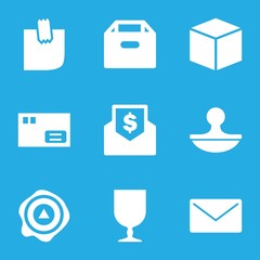 Aufkleber - Set of 9 post filled icons