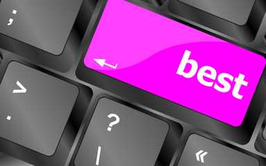 Poster - Best button on keyboard with soft focus
