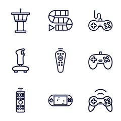 Poster - Set of 9 controller outline icons