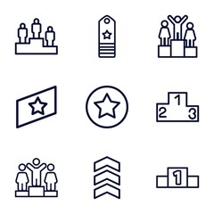 Poster - Set of 9 ranking outline icons
