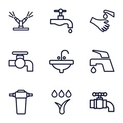 Sticker - Set of 9 tap outline icons