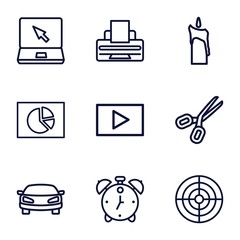 Poster - Set of 9 business outline icons