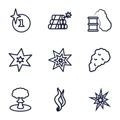 Sticker - Set of 9 effect outline icons