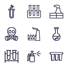 Sticker - Set of 9 chemical outline icons