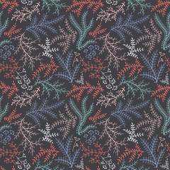 Aufkleber - Seamless vector floral pattern