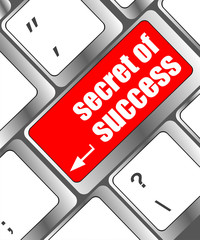 Poster - secret of success button on computer keyboard key