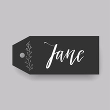 Common Female First Name Doris On A Tag. Hand Drawn Calligraphy. Wedding Typography Element.