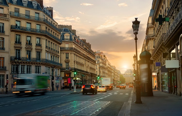 Wide street in Paris