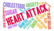 © arloo - Heart Attack Word Cloud on a white background.